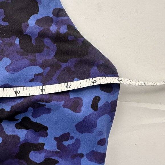 Athleta Blue Camo Conscious Crop Bikini Top Small Cups A-C - Picture 9 of 12